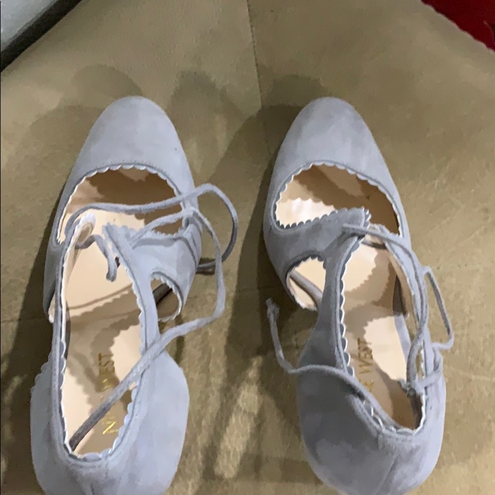Nine West , Gray, 3” heels